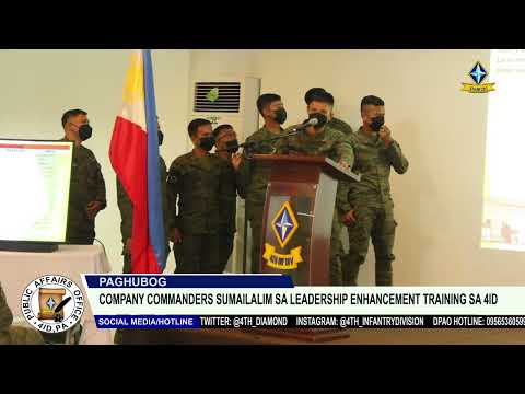 Company Commanders sumailalim sa leadership enhancement training sa 4ID