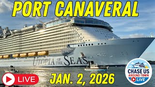 LIVE: Watching the Cruise Ships Leaving Port Canaveral LIVE! (Jan. 2, 2025)