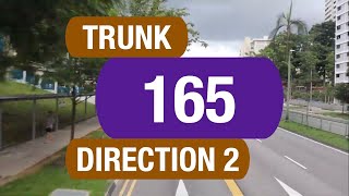 SBS Transit Trunk 165 (Direction 2) | Bus Service Route Visual