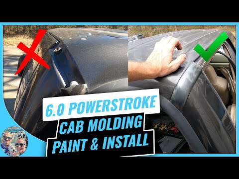 99-2007 F250, F350 Cab Moldings Painted and Replaced