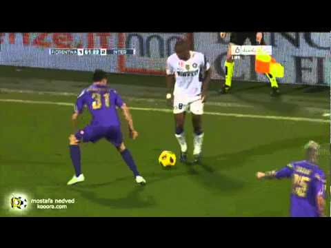 fiorentina  1-2 Internazionale  second goals  giampaolo pazzini italian league serie a
