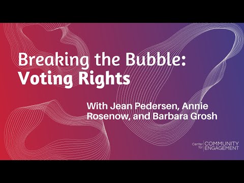 Breaking the Bubble: Promoting Voting Rights - From the 19th Amendment to the 2020 Election