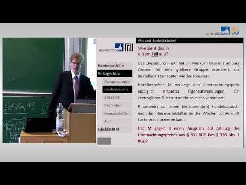 Handelsrecht 04 - Vertragsschluss und Schweigen