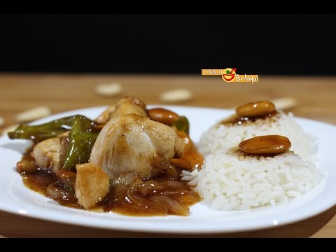 Pollo con almendras al estilo oriental