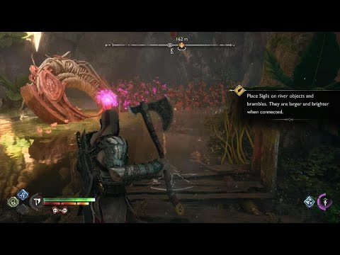 God of War Ragnarök - Vanaheim - Crossing the Bridge - Multiple Sigil