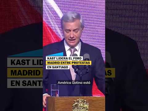 Kast lidera Foro Madrid entre protestas en Santiago, Chile #shorts