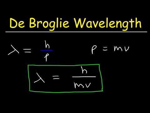 De Broglie Wavelength Problems In Chemistry