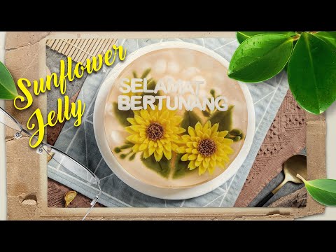How to make 3D Jelly Cake - Sunflower