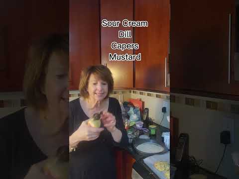 Tuna Croquettes from Rochelle's Kosher Kitchen served with a creamy sour cream sauce