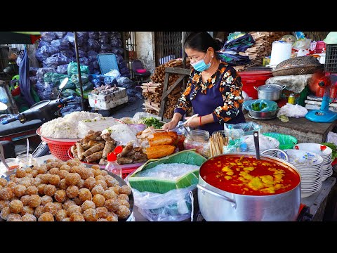Chhbar Ampov Market Food Show - Duck, Fruits, Pork, Breakfast, &More