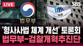 ????LIVE '형사사법 체계 개선' 법무부, 총리실 검찰개혁추진단 공동 토론회 | SBS 실시간 라이브