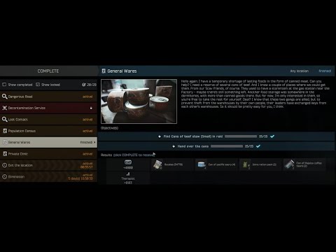 Tarkov PvE Ep 8 Completing General wares