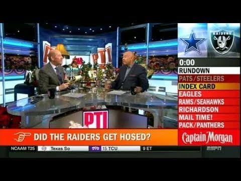 Pardon the Interruption Today - Did The Raiders Get Hosed?