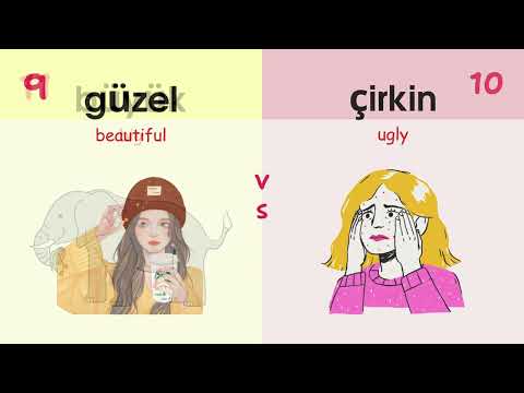 Turkish Vocabulary - Opposite Adjectives | Antonyms | Learn Turkish with English Subtitles | 4K