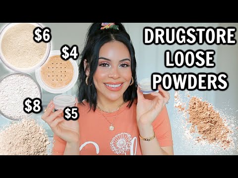 TOP 5 DRUGSTORE LOOSE SETTING POWDERS: $10 & UNDER! (no flashback + smoothing)