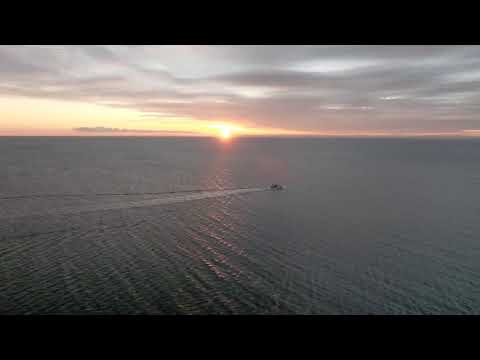 NoelyDrone  - Sunrise at Silver Sands Beach, Milford CT USA