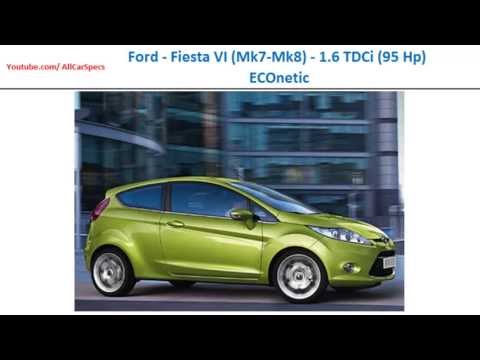 Ford - Fiesta VI (Mk7-Mk8), 1.6 TDCi (95 Hp) ECOnetic, Auto Full Specs