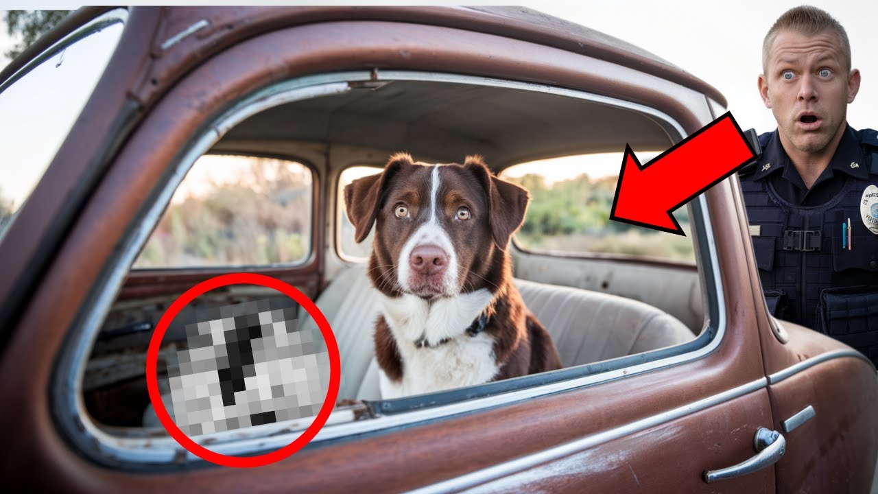 😱PERRO NO DEJA QUE NADIE SE ACERQUE AL COCHE. A POLICÍA LLORÓ MIENTRAS MIRABAN EL INTERIOR DEL COCHE