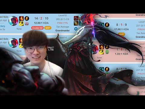 FAKER IS SPAMMING YONE - Faker's SoloQ Highlights