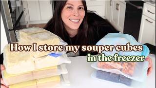 How I store my Souper Cubes in Silicone Bags in the Freezer