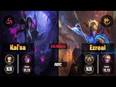 Ruler KAI'SA (ADC) [Hail of Blades] VS EZREAL - Challenger KR Patch 11.11