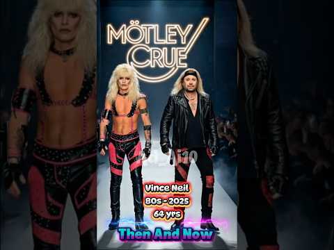 Mötley Crüe 👑 Then & Now | Legendary Rock Icons Walk the Runway#trending#rocklegends#shorts