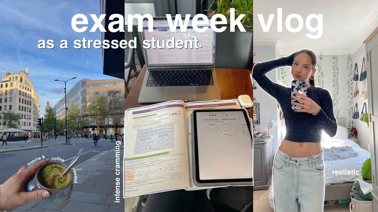realistic exam week vlog as a stressed student🎧 cramming, productivity and coffee;)