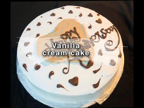 Vanilla Sponge Cake with Whipped Cream Frosting Recipe||AbiaTv