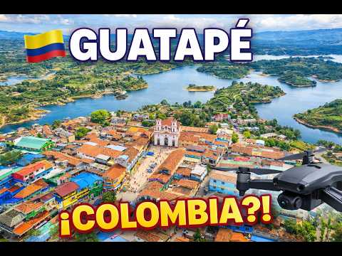 GUATAPÉ desde el AIRE 🇨🇴 El pueblo MÁS COLORIDO de Colombia (4K DRON)