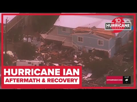 Homes underwaters, buildings and boats destroyed by Ian