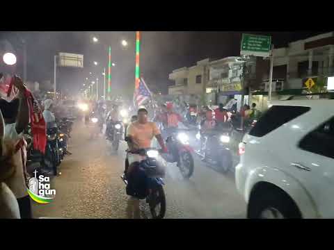 🦈⭐️1️⃣1️⃣ Así fue la caravana de los hinchas del junior de Barranquilla en nuestro municipio.