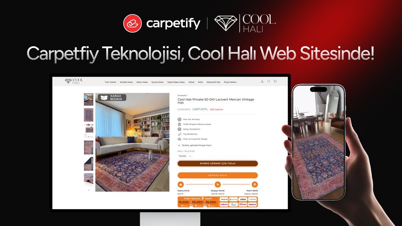 Carpetify | Cool Halı, Carpetify teknolojisi ile geleceğin satış deneyimini müşterilerine sunuyor 