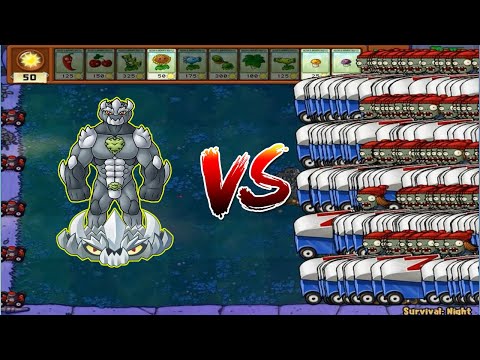 Plants vs Zombies. Spikerock vs 999 Zombotani