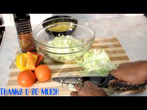 Chef Ricardo Cooking Shows - JAMAICAN HOME MADE FRESH GREEN SALAD