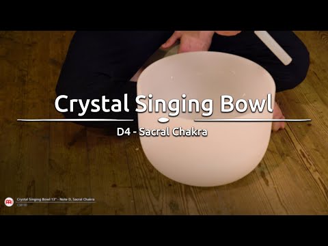 Crystal Singing Bowl, 13", Note D, Sacral Chakra - CSB13D - Meinl Sonic Energy