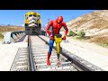 GTA 5 Spiderman VS Train Spider Man Vs Train