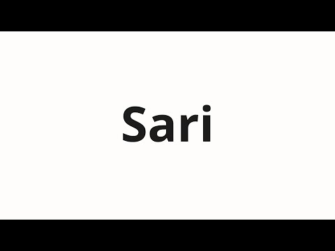How to pronounce Sari