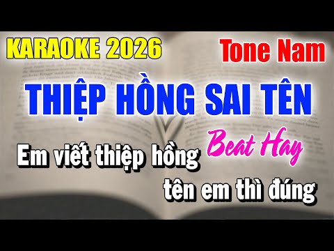 Karaoke Thiệp Hồng Sai Tên Tone Nam ( Beat Mới Dễ Hát ) Karaoke Thanh Duy