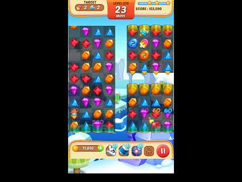 Jewel Match King Level 279 - Walkthrough ( No Booster )