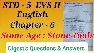 Std. 5 EVS 2 lesson 6 Stone Age Stone Tools Digest's Answers Maharashtra Board