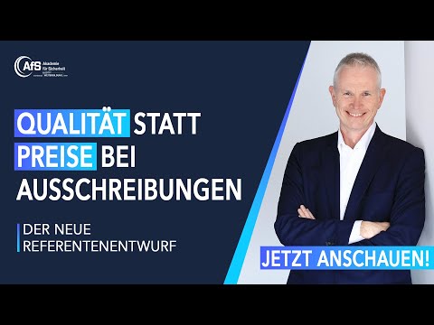 Sicherheitsgewerbegesetz §20 ff: Qualität zählt in neuen Ausschreibungen! (2023)