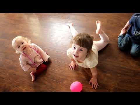 Three Little Kittens, They Lost Their Mittens... Baby Aubrey Runs After Her Big Sister's Excitement