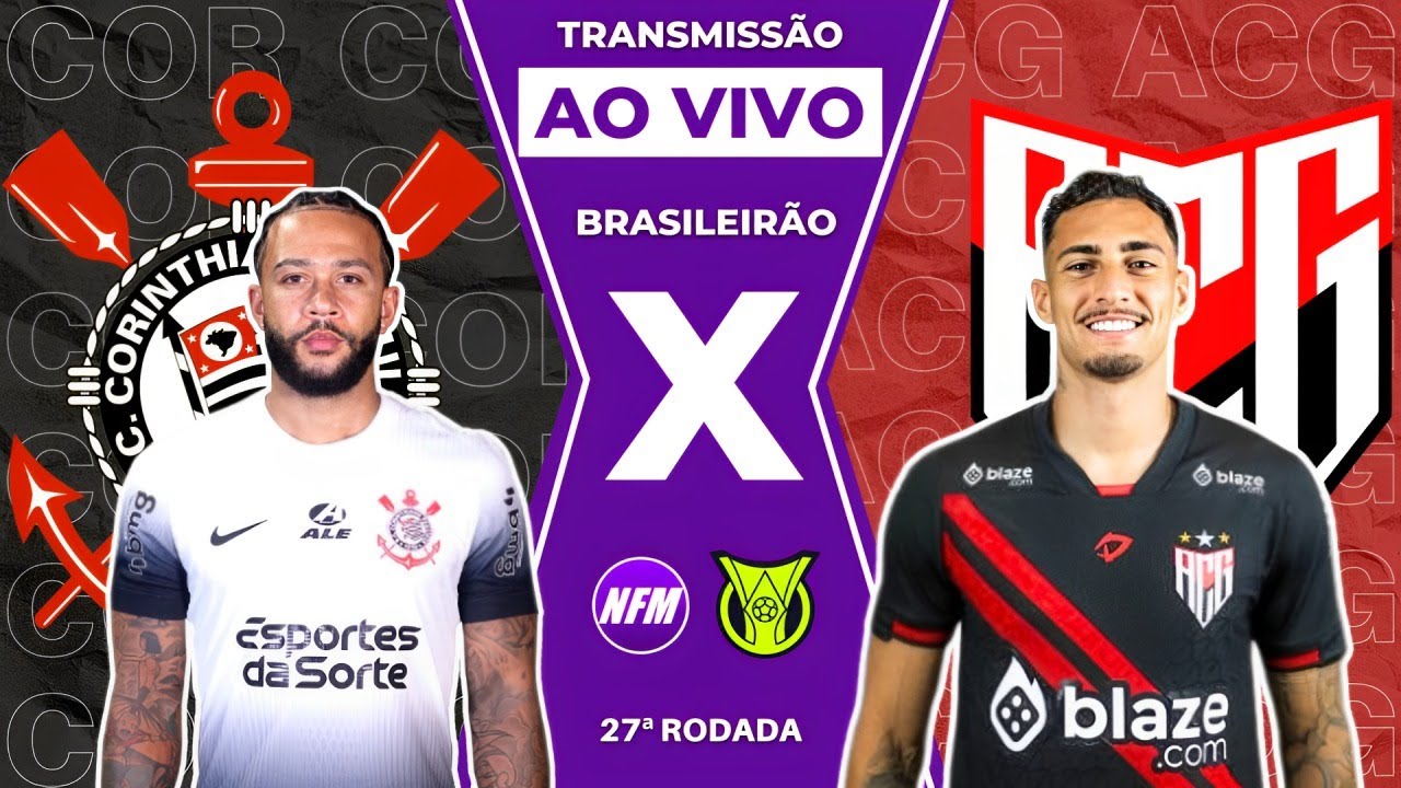 ESTREIA DE DEPAY | CORINTHIANS X ATLÉTICO-GO AO VIVO COM IMAGENS DO ESTÚDIO | CORINTHIANS AO VIVO