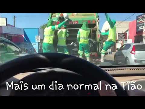 Lixeiro dançando funk em Franca SP.