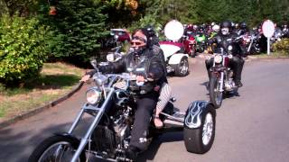 preview picture of video 'Fife Charity Motorcycle Ride Leaving Motorway Services Kinross Perthshire Scotland'