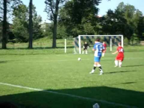 LKS Haczów - Orzeł Bażanówka (bramka Marcina Rysza na 2-0)