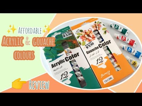 Bomega - Affordable Acrylic and Gouache colours | Best for beginners | Review