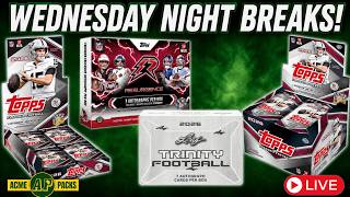 Wednesday Night Sports Card Breaks! FLAGSHIP FOOTBALL, LEAF TRINITY & RESURGENCE FOOTBALL, & MORE!