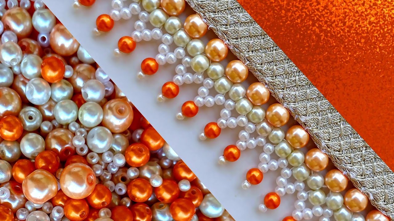 🧡🧡I was amazed by the design of this beautiful tassel.#diy #stonebeads #bracelet #claybracelet