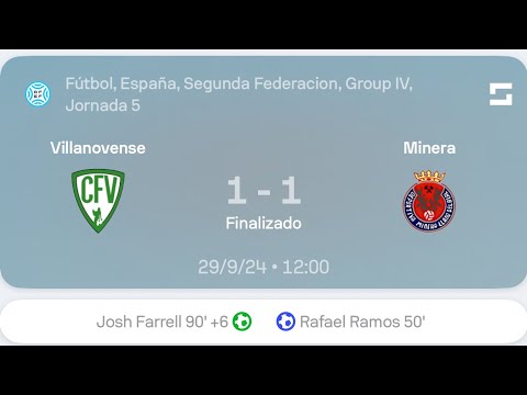 J5 | CF Villanovense 1 - 1 CD Minera | 24/25